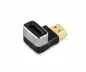 Preview: DINIC HDMI-A-sovitin, 90° kulma ylhäällä, 8K, metallinen HDMI-A-pistorasia pistokkeeseen, 8K 60Hz / 4K 120Hz, DINIC-kotelo, jossa on euroreikä